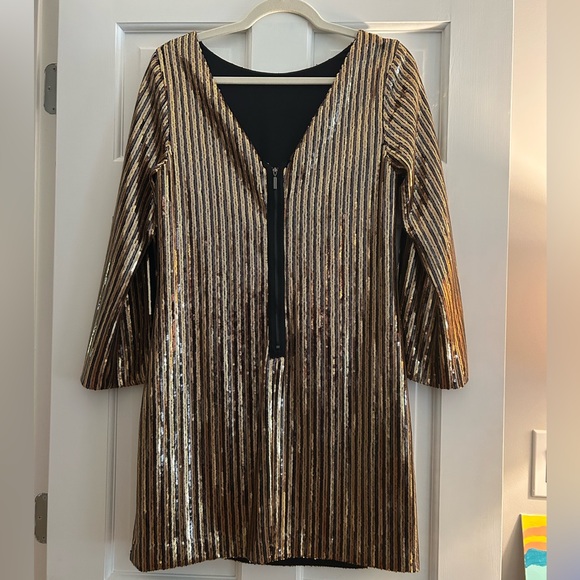Trina by Trina Turk sequin dress (black & gold) - Picture 2 of 5